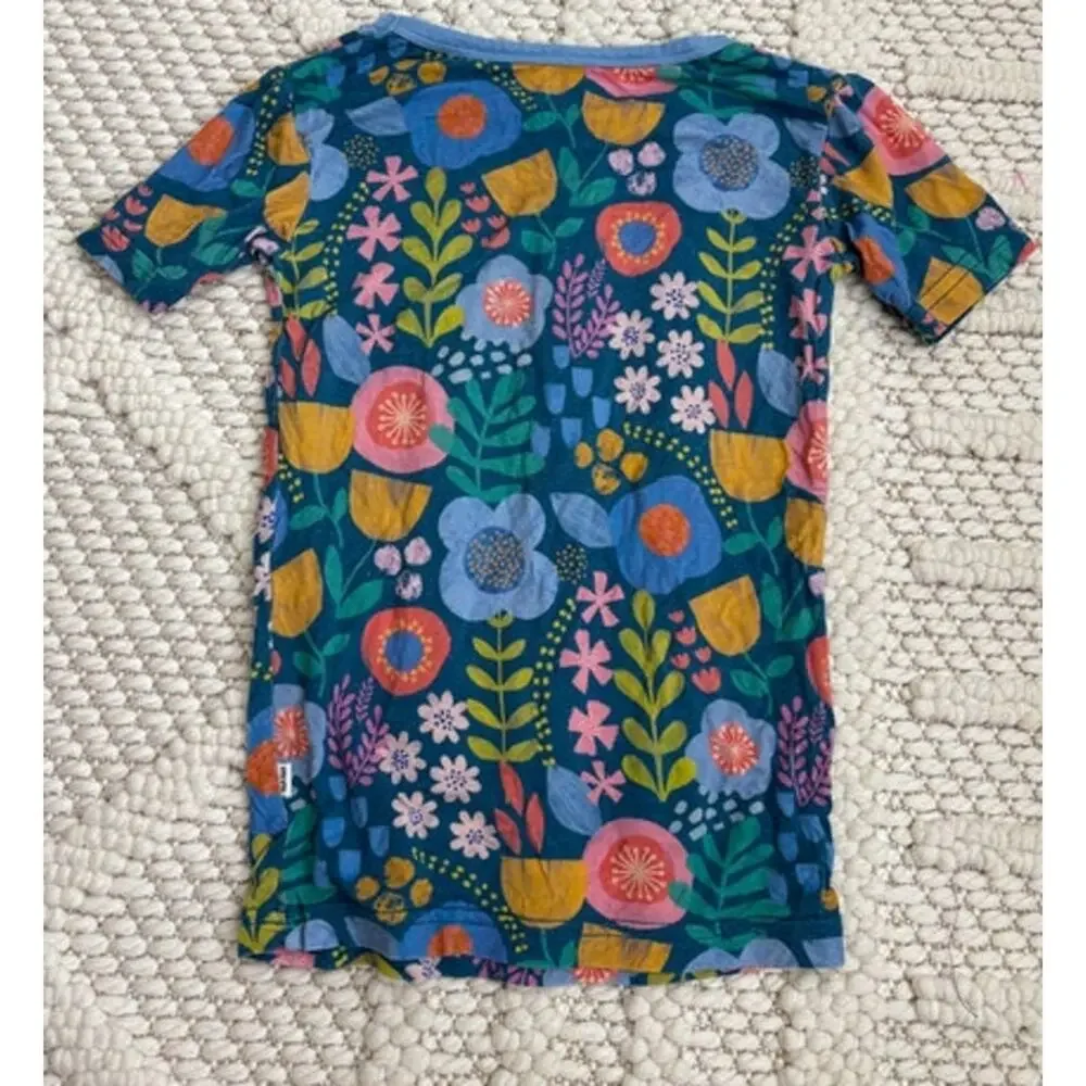 Toddler Girls Little Sleepies Folk Floral Bamboo Pajama Set Size 3T